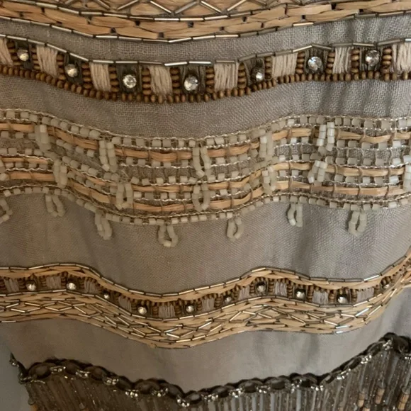 Nanette Lepore boho Beaded Linen mini dress - Picture 3 of 5